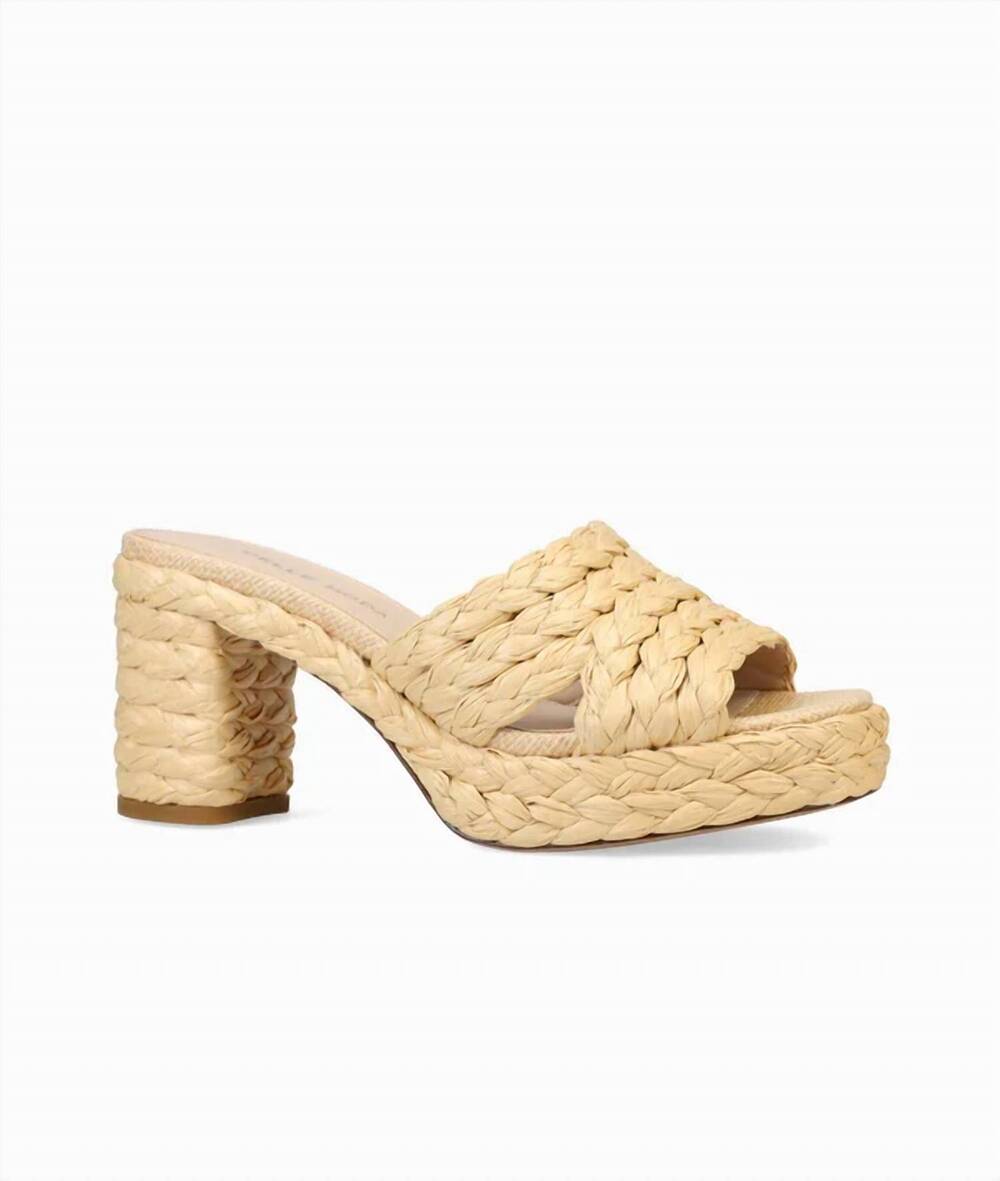 NEW PELLE MODA women's camren platform heel in natural